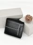 Letter Embossed Detail Small Wallet For Men