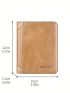 Genuine Leather Small Wallet Fold Over Letter Embossed Detail