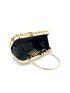 Mini Faux Pearl Decor Box Bag Glamorous For Party, Perfect Bride Purse For Wedding, Prom & Party Events