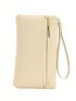 Textured Long Wallet Zip Front Minimalist