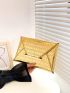 Medium Envelope Bag Crocodile Embossed Metallic Funky