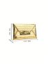 Medium Envelope Bag Crocodile Embossed Metallic Funky