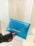 Medium Envelope Bag Crocodile Embossed Metallic Funky