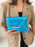 Medium Envelope Bag Crocodile Embossed Metallic Funky