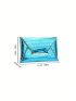 Medium Envelope Bag Crocodile Embossed Metallic Funky