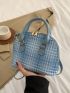 Small Dome Bag Braided Design Double Handle