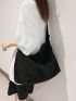 Large Hobo Bag Minimalist With Zipper Adjustable Strap