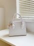 Embossed Detail Square Bag With Coin Purse Minimalist