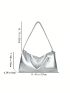 Large Capacity Shoulder Bag Metallic Pattern Funky Style