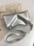 Large Capacity Shoulder Bag Metallic Pattern Funky Style