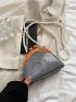 Mini Dome Bag Kiss Lock Faux Pearl Decor Chain Strap