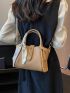Twilly Scarf Decor Square Bag With Inner Pouch