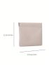 Beige Minimalist Coin Purse Lipstick Earphone Storage Bag