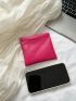 Hot Pink Minimalist Coin Purse Lipstick Earphone Storage Bag