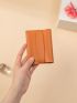 Slim Classic Card Holder Brown Minimalist For Daily