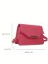 Mini PU Square Bag Argyle Embossed Flap