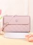 Women's Small Crossbody Wallet, Multi Zippers Metal Decor Shoulder Bag For Phone, Portable Handbag