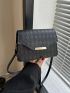 Mini Square Bag Embossed Detail Flap PU