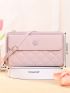 Women's Small Crossbody Wallet, Multi Zippers Metal Decor Shoulder Bag For Phone, Portable Handbag