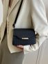 Mini Square Bag Embossed Detail Flap PU