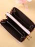 Women's Small Crossbody Wallet, Multi Zippers Metal Decor Shoulder Bag For Phone, Portable Handbag