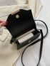 Mini Square Bag Embossed Detail Flap PU