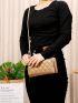 Women's Small Crossbody Wallet, Multi Zippers Metal Decor Shoulder Bag For Phone, Portable Handbag
