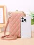 Women's Small Crossbody Wallet, Multi Zippers Metal Decor Shoulder Bag For Phone, Portable Handbag