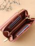 Women's Small Crossbody Wallet, Multi Zippers Metal Decor Shoulder Bag For Phone, Portable Handbag