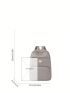 Polyamide Classic Backpack Metal Decor Zip Front Adjustable Strap Side Pocket Medium