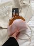 Stylish Texture Versatile Shoulder Bag Small Faux Pearl Chain Messenger Bag