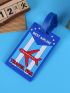 Silicone Luggage Tag Letter & Airplane Pattern For Travel