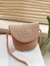 Straw Bucket Bag Vintage Woven Rattan Shoulder Bag Women Summer Vacation Bag