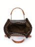 4pcs Bag Set Geometric Pattern Commuting PU Handbag, Crossbody Bag, Handbag, Card Bag