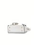 Metal Letter Decor Square Bag With Coin Purse Zipper Double Handle PU