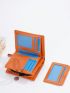 Letter Graphic Small Wallet Snap Button Red