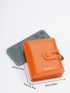 Letter Graphic Small Wallet Snap Button Red