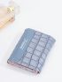 Crocodile Embossed Small Wallet Baby Blue Fashionable Tri-Fold