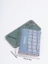 Crocodile Embossed Small Wallet Baby Blue Fashionable Tri-Fold