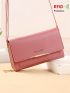 Women's Small Crossbody Wallet, Multi Zipper Metal Decor Shoulder Bag For Phone, Portable Handbag
