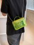 Mini Bucket Bag Clear Zipper Chain PVC
