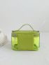 Mini Bucket Bag Clear Zipper Chain PVC