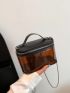 Mini Bucket Bag Clear Zipper Chain PVC