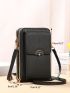 Women's Small Crossbody Wallet, Multi Zipper Metal Decor Shoulder Bag For Phone, Portable Hand Bag
