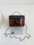 Mini Bucket Bag Clear Zipper Chain PVC