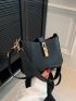Mini Hobo Bag Turn Lock Black Elegant