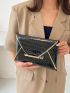 Medium Envelope Bag Geometric Embossed Metallic Funky