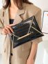 Medium Envelope Bag Geometric Embossed Metallic Funky
