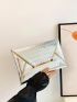 Medium Envelope Bag Geometric Embossed Metallic Funky