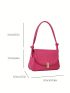 Small Flap Square Bag Turn Lock Elegant